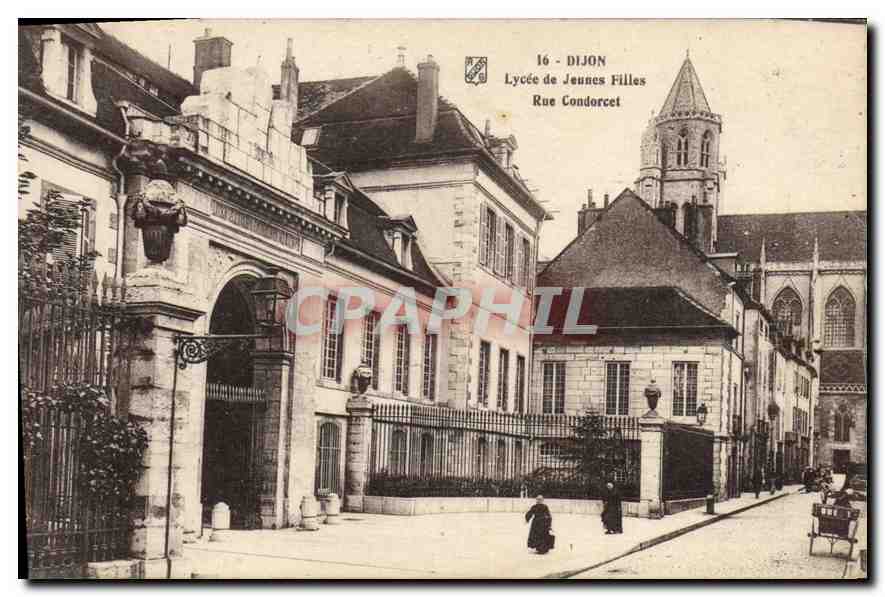 CPA Dijon Lycee de Jeunes filles rue Condorcet 