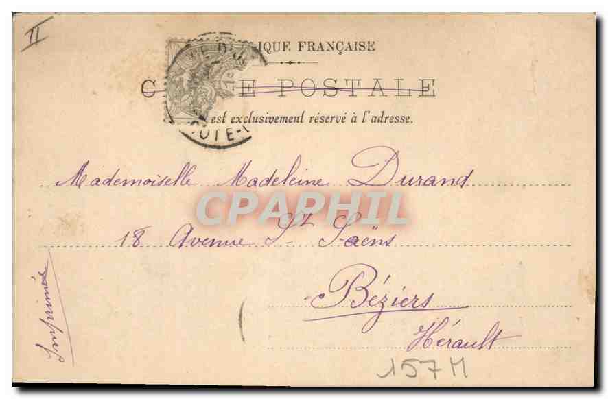 CPA Dijon l'Allee du parc  — Verso