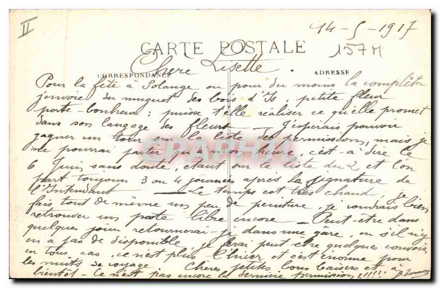 CPA Dijon hotel des postes et rue du chateau  — Rückseite