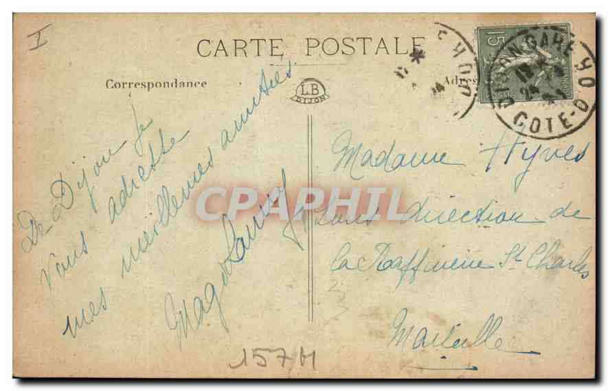 CPA Dijon Abside de la cathedrale Saint Benigne  — Verso