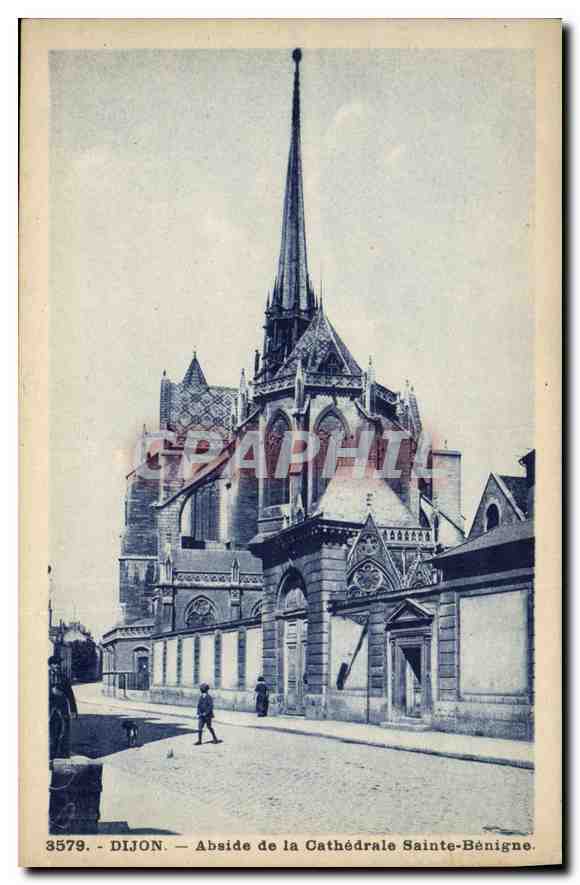 CPA Dijon Abside de la cathedrale Sainte Benigne 
