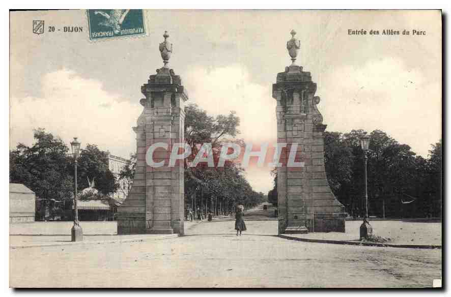 CPA Dijon entree des Allees du parc 