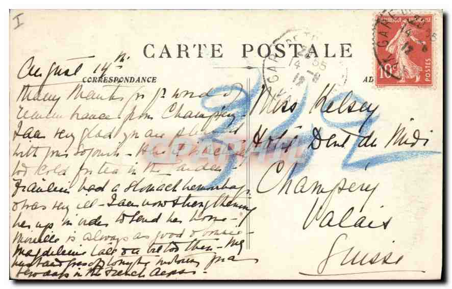 CPA Marseille la Jetee par un jour de Mistral  — Verso
