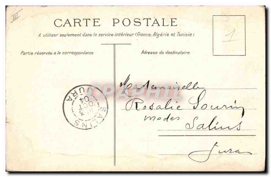 CPA Marseille la Joliette  — Verso