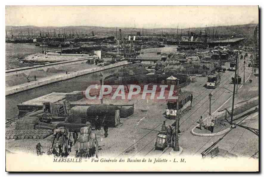 CPA Marseille vue generale des Bassins de la Joliette 