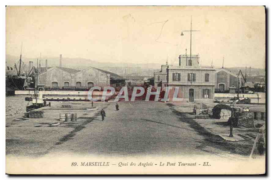 Marseille — Quai des Anglais — Le Pont Tournant — EL.