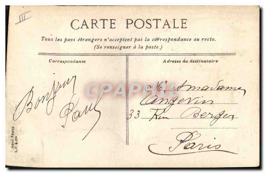 Marseille — Quais d'embarquement des Transatlantiques — L.V.&C. — Verso