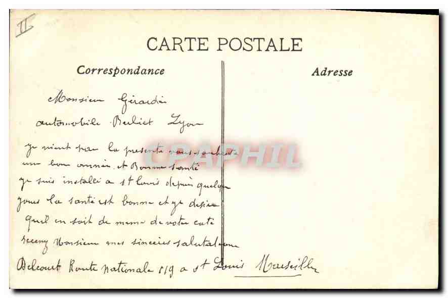 CPA Marseille vue generale des Bassins de la Joliette  — Rückseite