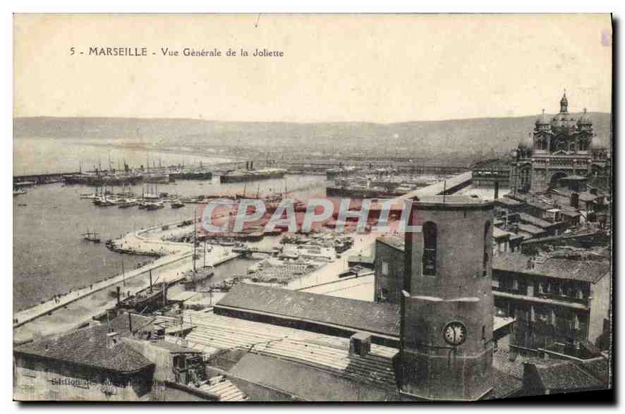 CPA Marseille vue generale de la Joliette 