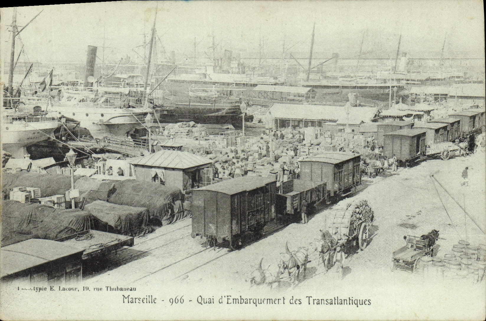 CPA Marseille Quai d'Embarquement des Transatlantiques 