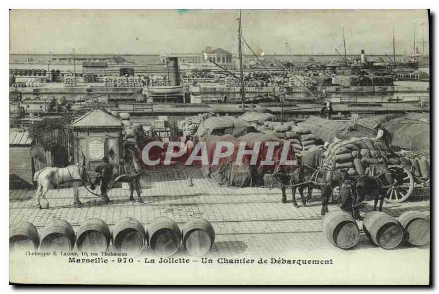 CPA Marseille la Joliette un Chantier de Debarquement 