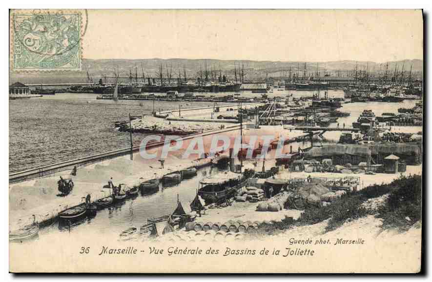 Marseille - Vue Générale des Bassins de la Joliette — Guende phot. Marseille, n°36
