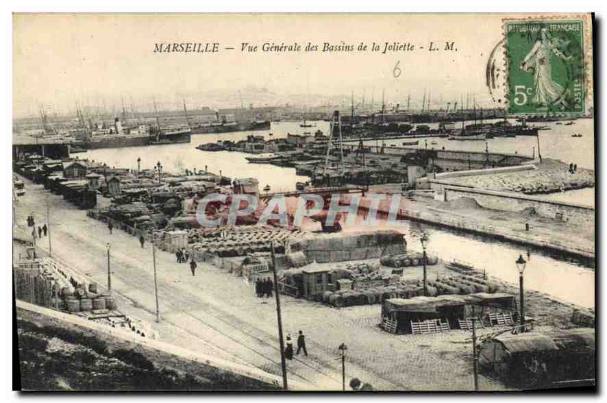 Marseille — Vue Générale des Bassins de la Joliette — L. M., n°6