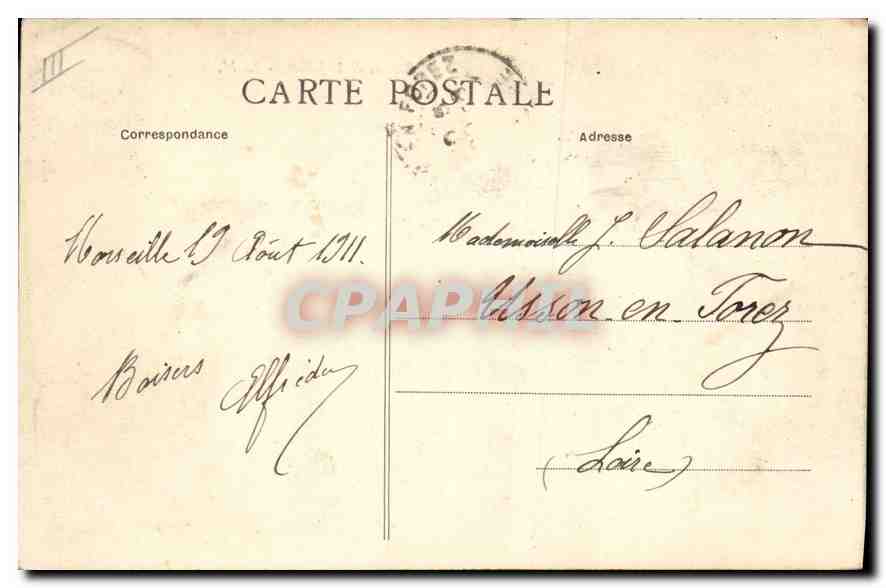 Marseille — Vue Générale des Bassins de la Joliette — L. M., n°6 — Reverso