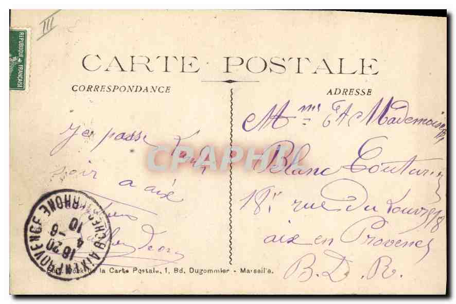 Marseille - La Joliette - Der Embarkationskai — Verlag La Carte Postale, n°36 — Rückseite