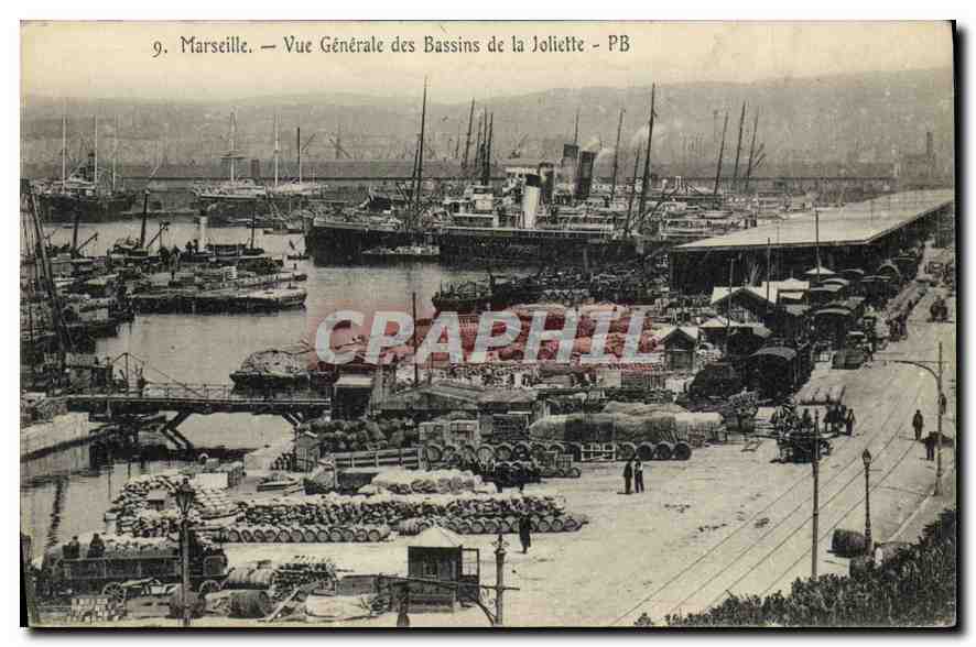 Marseille — Vue Générale des Bassins de la Joliette — PB