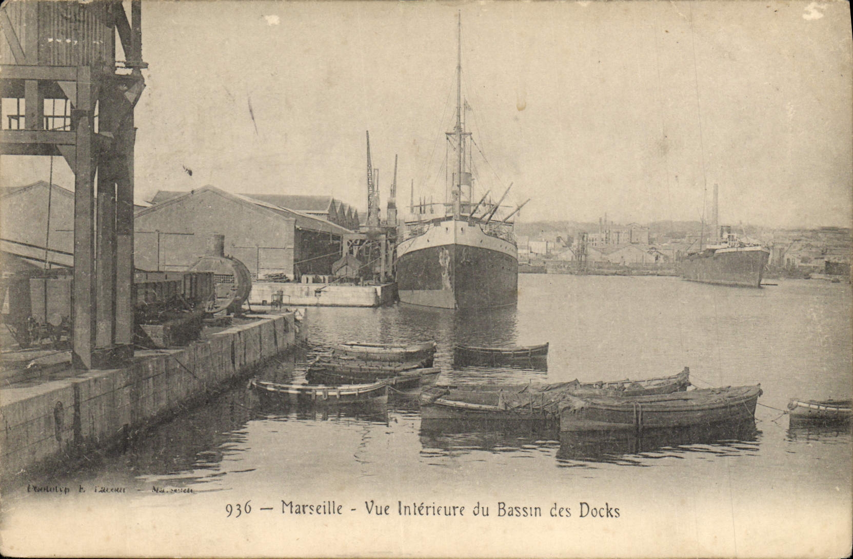 Marseille — Vue Intérieure du Bassin des Docks — Henri L. Lecoeur, N° 936