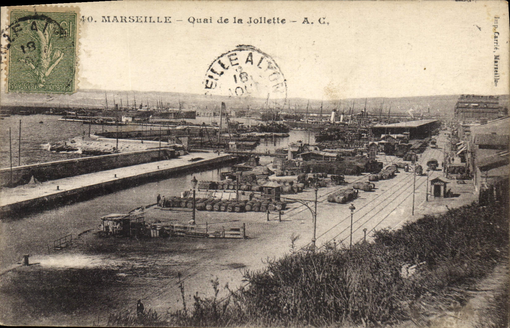 MARSEILLE — Quai de la Jollette — A. C. — Imp. Gerte, Marseille