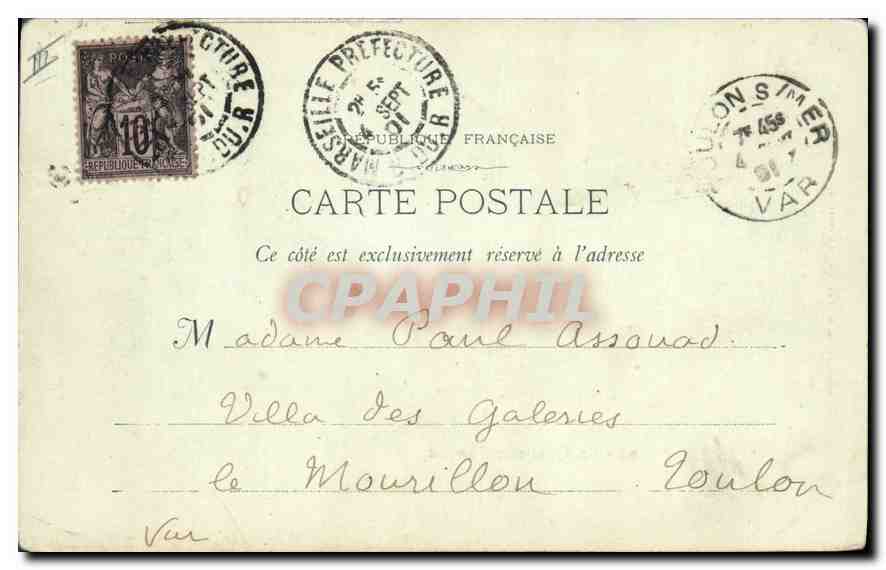 CPA Marseille le Quai des Forges  — Rückseite