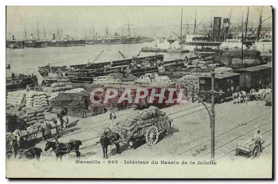 CPA Marseille interieur du Bassin de la Joliette 