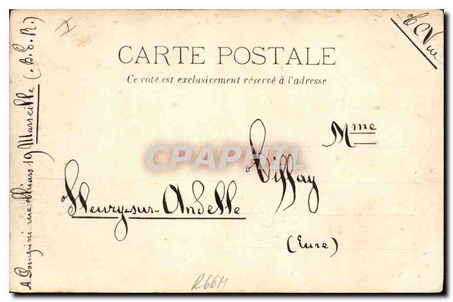 CPA Marseille port de la Joliette  — Rückseite