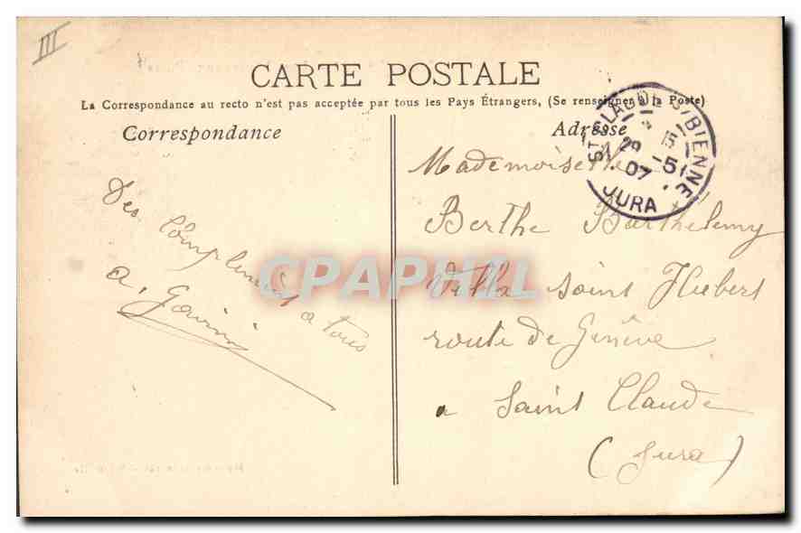CPA Marseille les Nouveaux ports  — Verso
