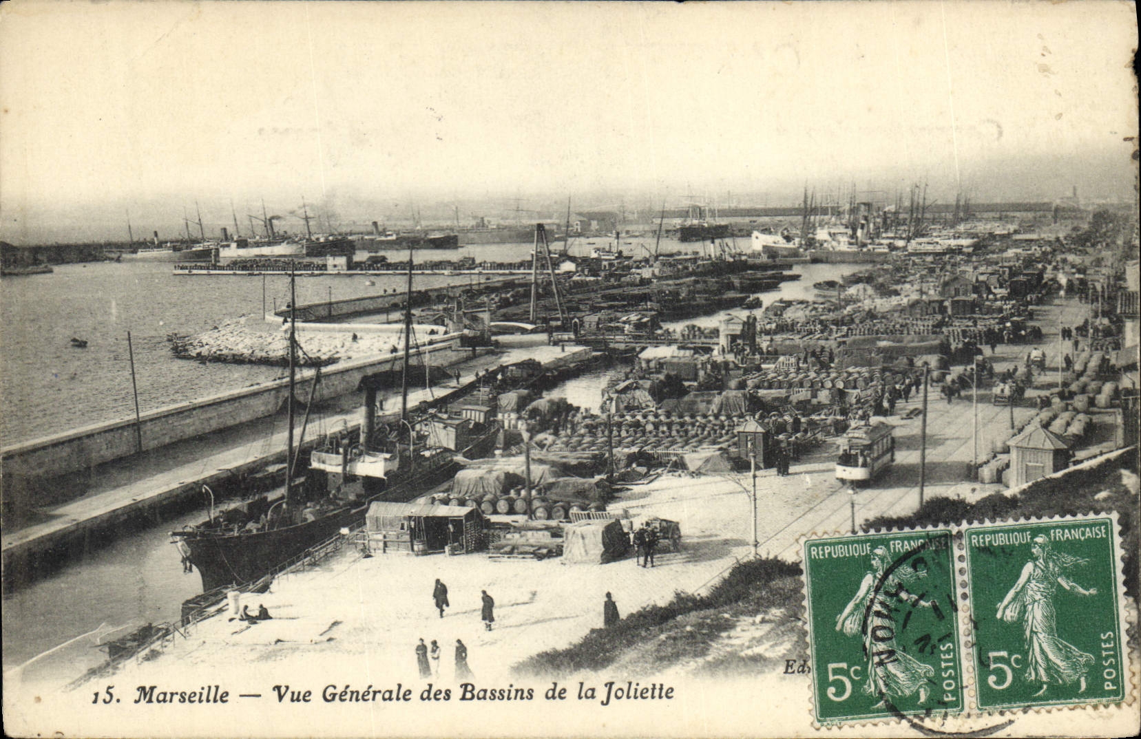 Marseille — Vue Générale des Bassins de la Joliette — Éd. 15