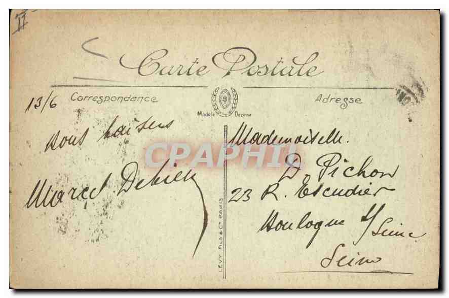 Marseille — Bassins et Quais de la Joliette — éditeur Levé & Cie, n°39 — Verso