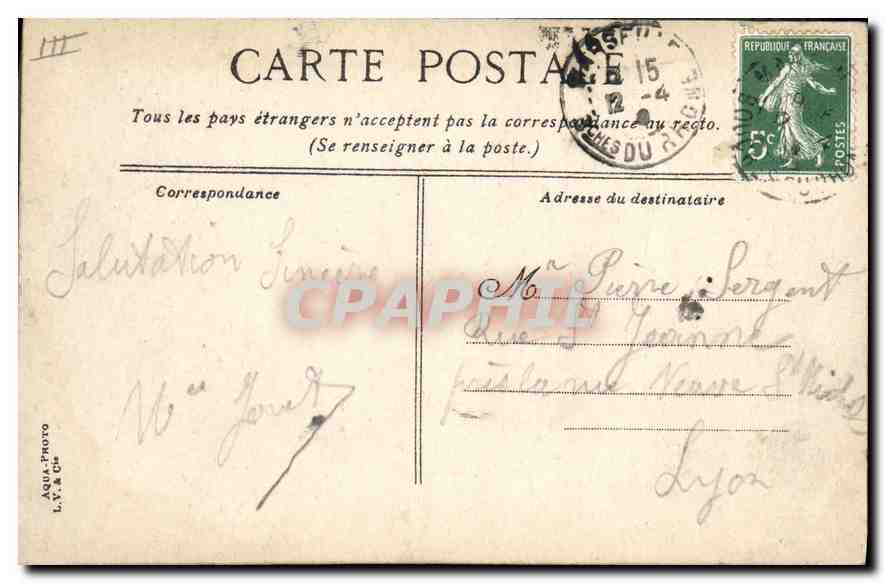 Marseille - La Joliette — vue du port avec navires et quais — L.Y.B.C. n°16 — Reverso