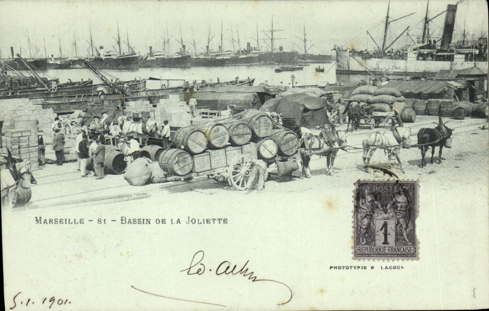 Marseille - 81 - Bassin de la Joliette — Phototypie L'Acour