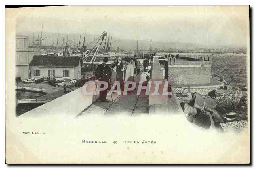 Marseille - 49 - Sur la Jetée — Phot Laguion - Anverso
