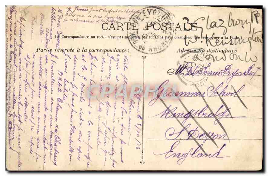 CPA Marseille un coin de la Joliette  — Verso