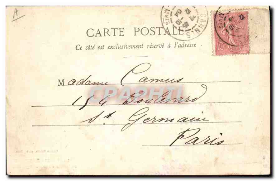 Port de Marseille — vue du port avec navires et cargaisons — Jollette et Messageries, Nice, n°1521 — Verso