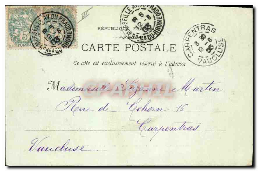 CPA Marseille les Bassins de la Joliette  — Verso
