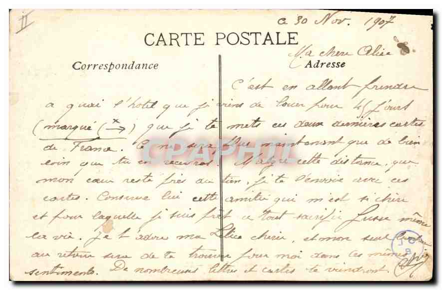 CPA Marseille vue generale des bassins de la Joliette  — Verso