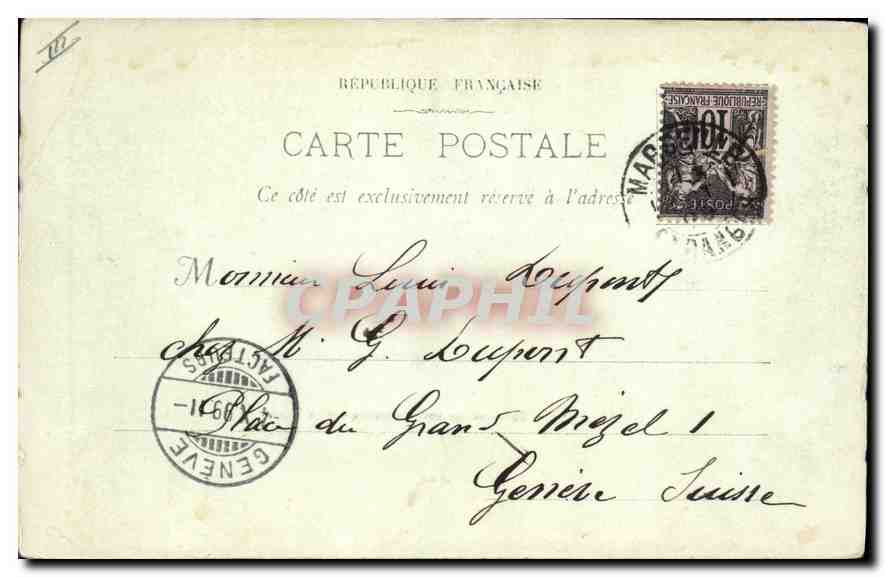 CPA Marseille Bassin de la Joliette  — Rückseite
