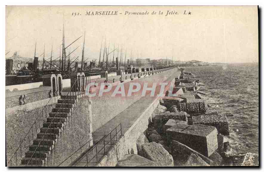CPA Marseille Promenade de la Jetee 