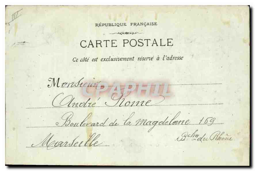 Marseille — Quai d'Embarquement des Transatlantiques — Phototype E. Lacour, 10, rue Toubaneau, n° 966 — Verso
