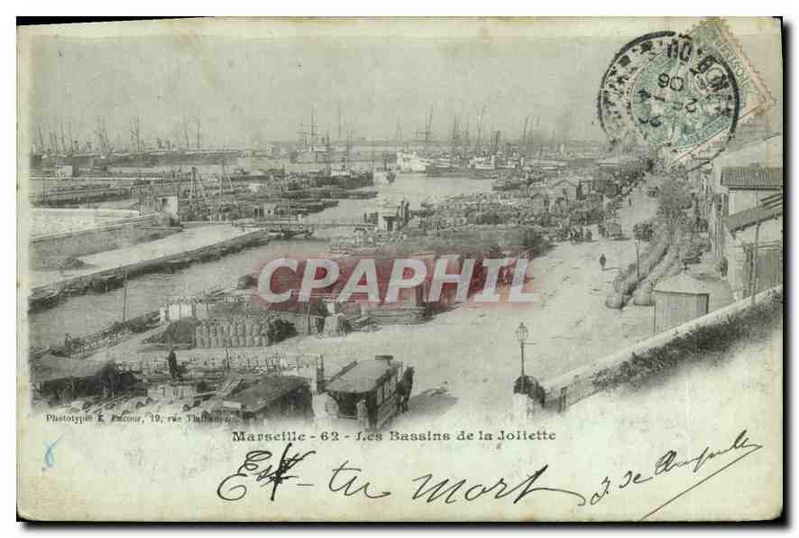 Marseille - 62 - Les Bassins de la Joliette — Phototypie E. Faccour, 19, rue Thaon