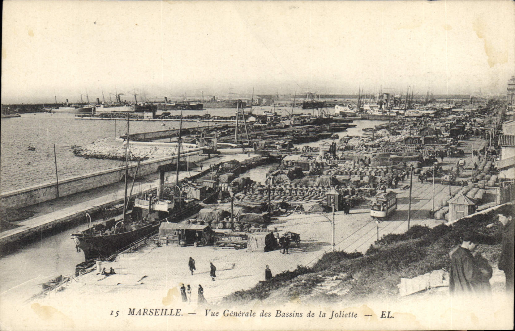 Marseille — Vue Générale des Bassins de la Joliette — EL.