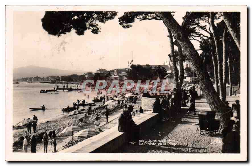 CPA Juan les Pins la Pinede et la plage 