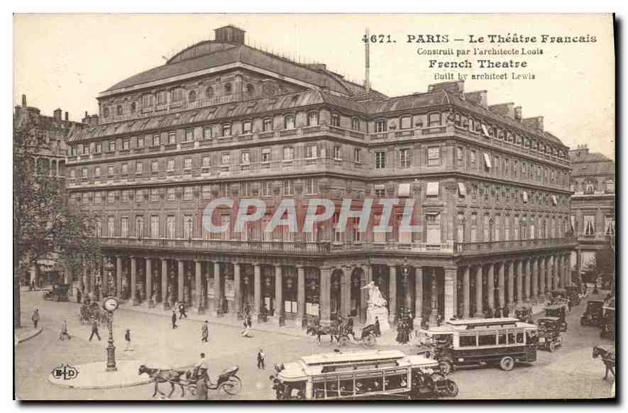 CPA Paris le Theatre Francais construit par l'Architecte Louis 