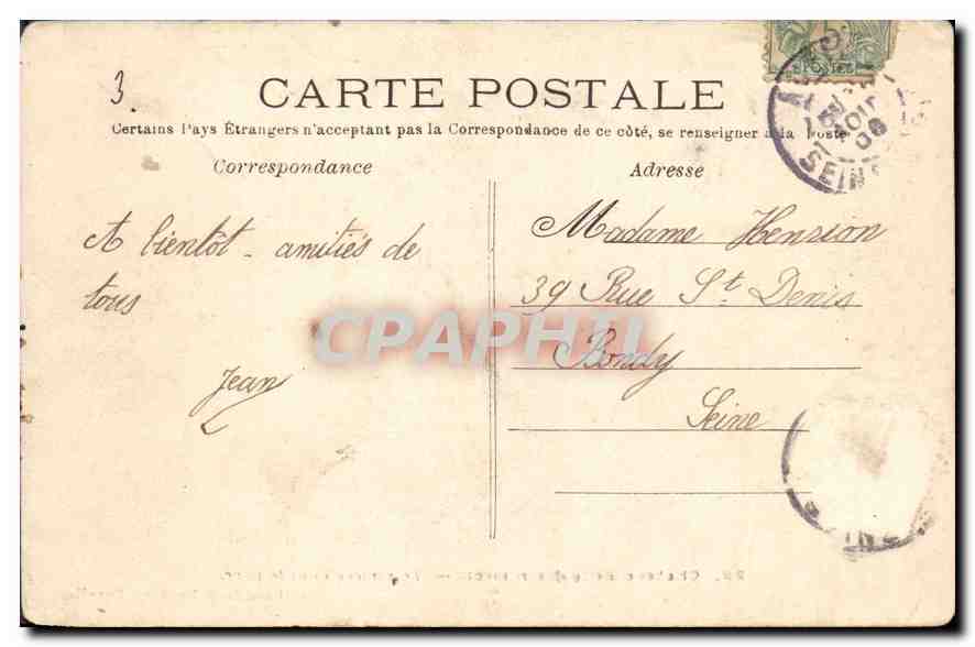 CPA Chateau de la Malmaison la Riviere dans le Parc  — Rückseite