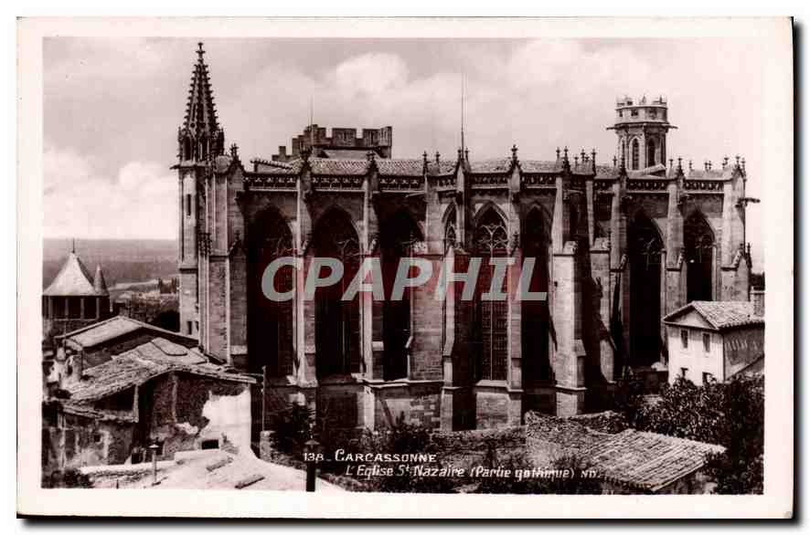 CPA Carcassonne l'eglise St Nazaire partie Gothique 