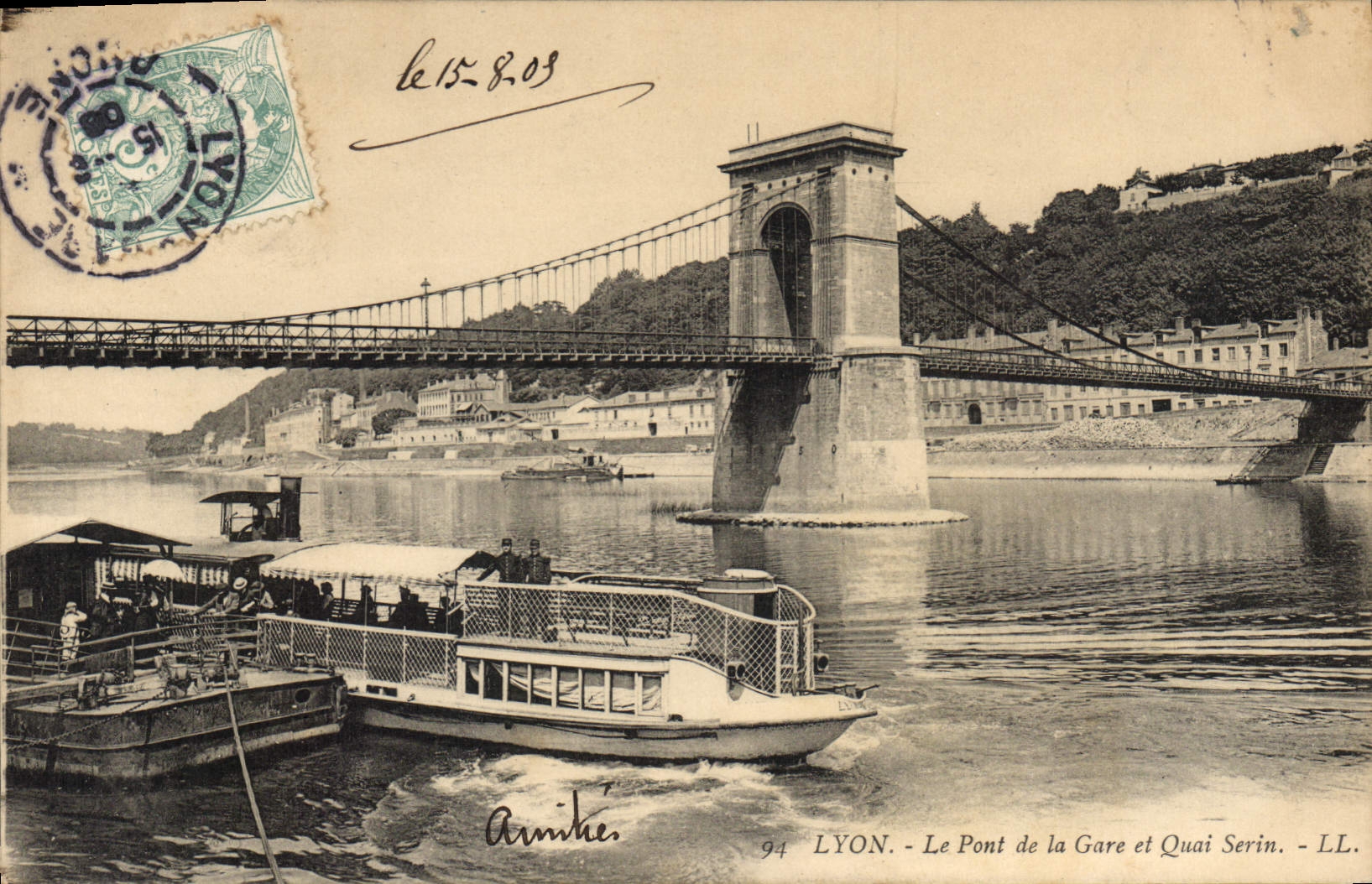 LYON - Le Pont de la Gare et Quai Serin - LL. - 94