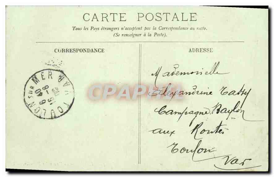 CPA Lyon le palais des Facultes  — Verso
