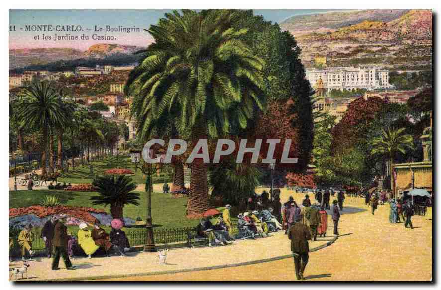 CPA Monte Carlo le Boulingrin et les jardins du casino 