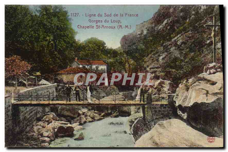 CPA Ligne du Sud de la France Gorges du loup chapelle St Arnoux A M 