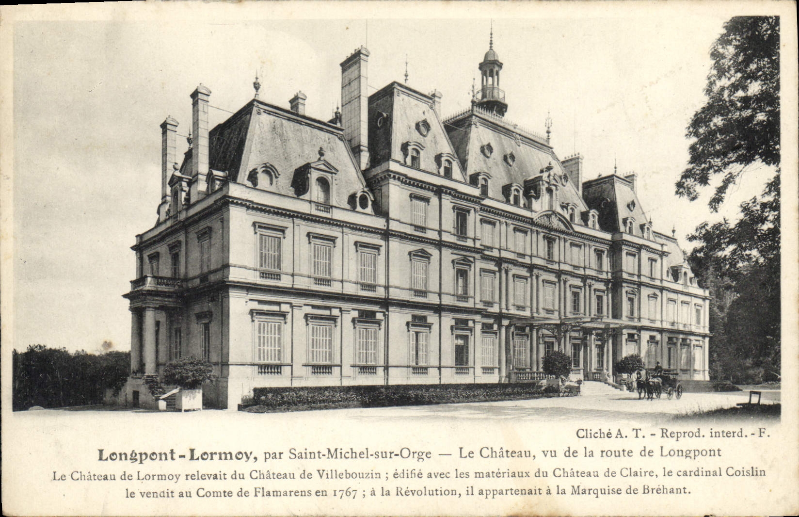 CPA Longpont Lormoy par Saint Michel sur Orge le chateau vu de la route de Longpont le chateau de Lo