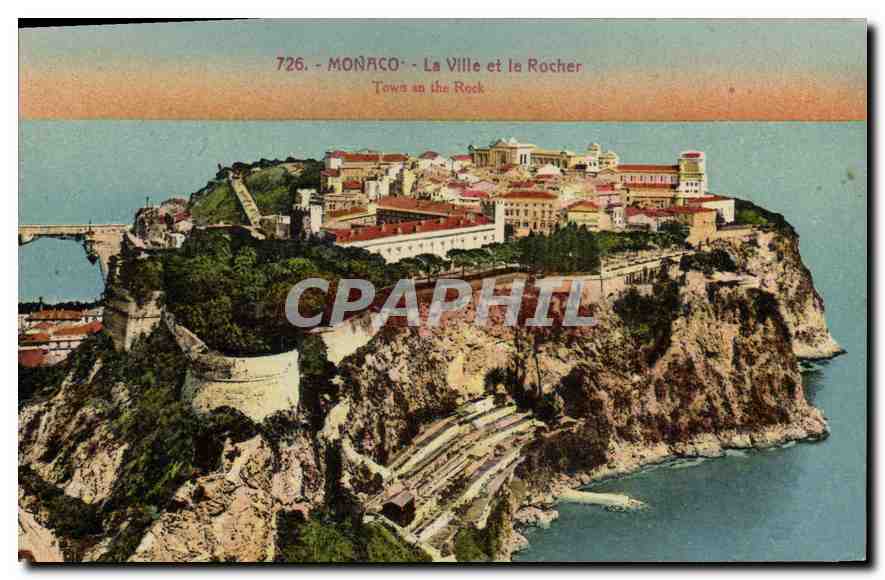 Monaco - La Ville et la Rocher — Édition Gilelta, Nice, n°726